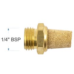 AIRCRAFT Muffler Brass Conical 1/4' Male